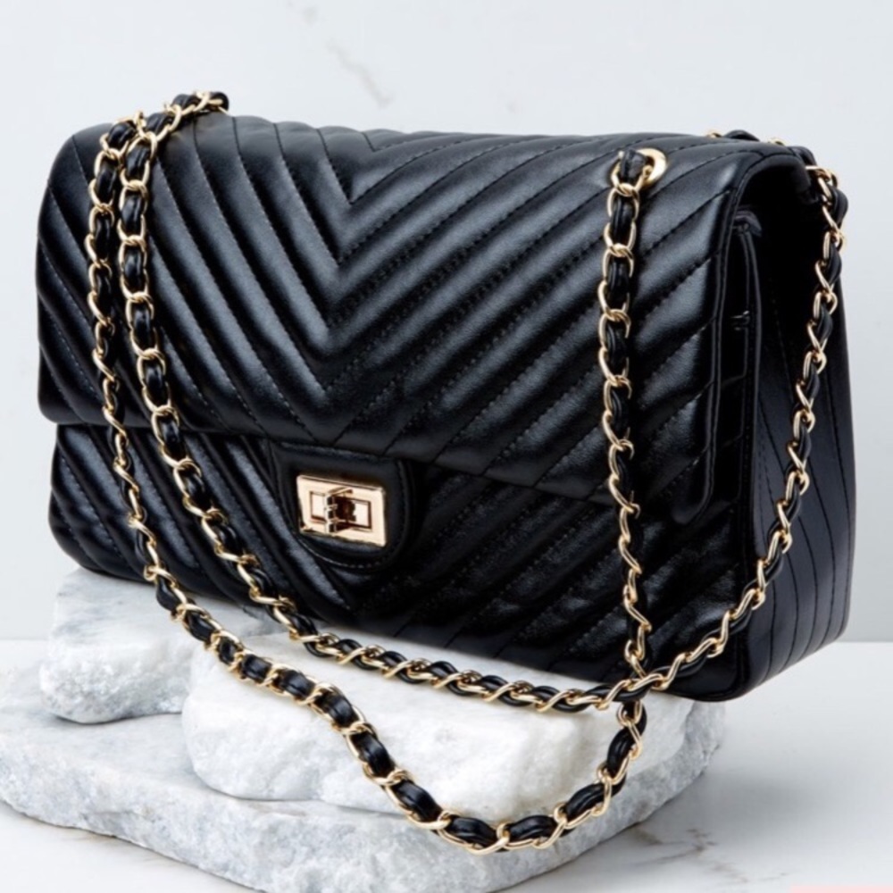 💥RARE FIND💥 Red Dress Boutique Polished & Poised Black Handbag Purse Bag New